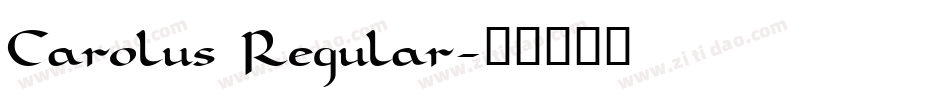 Carolus Regular字体转换
